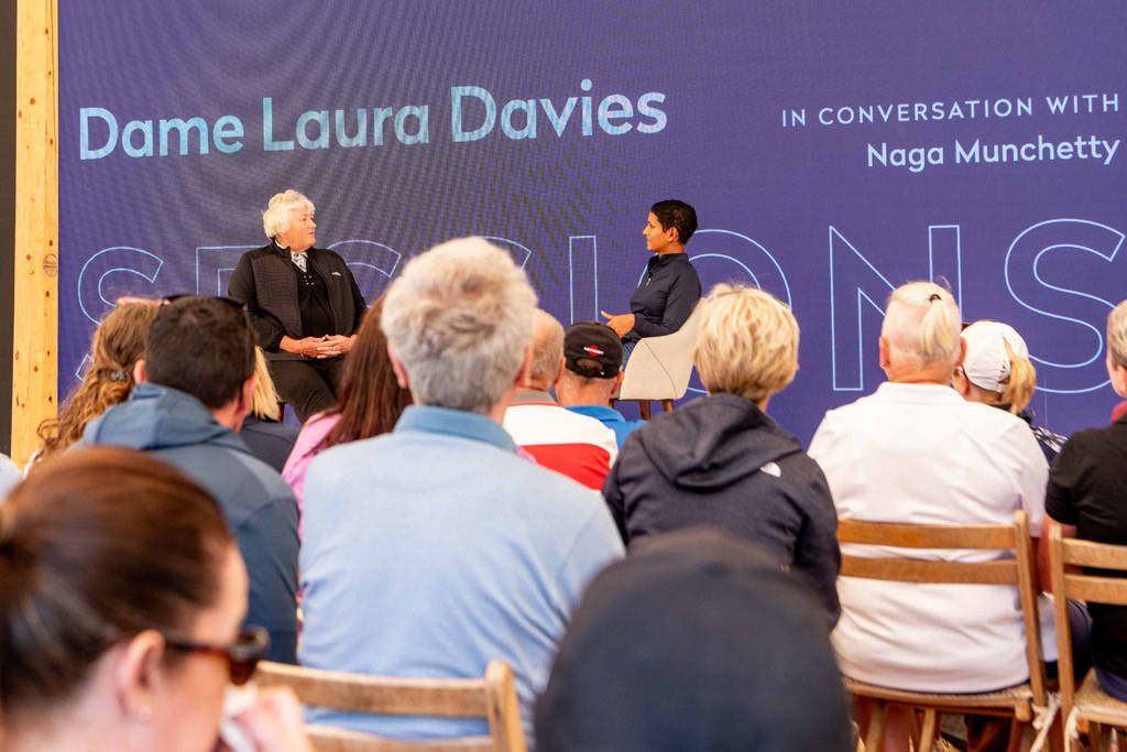 Dame Laura Davies on the Sessions Stage at Walton Heath